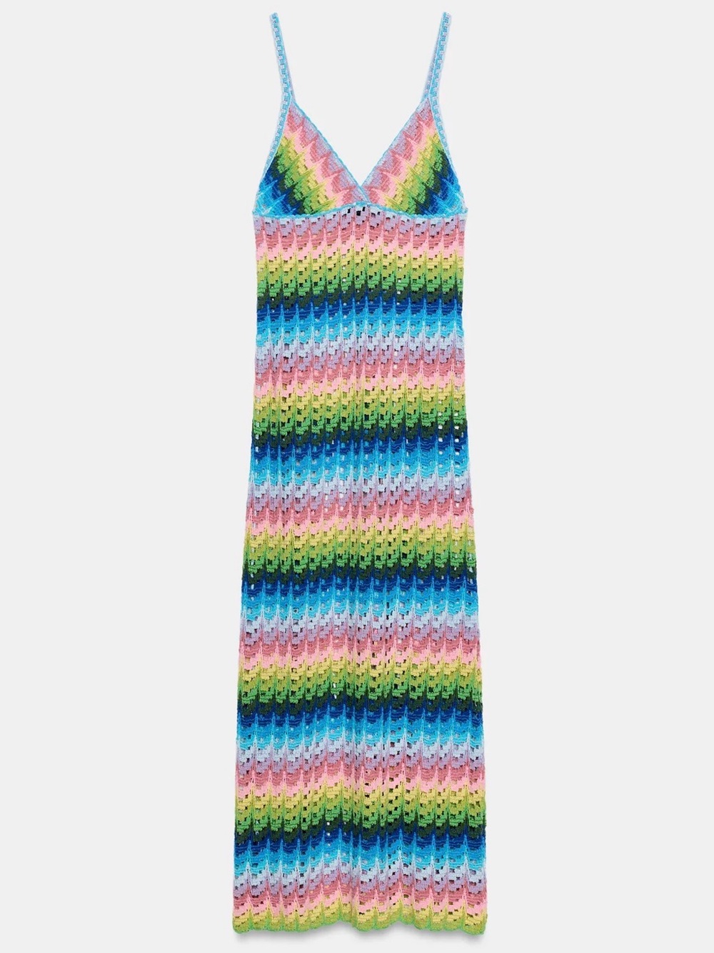 Zara Multicolor Crochet Maxi Dress - Picture 3 of 7